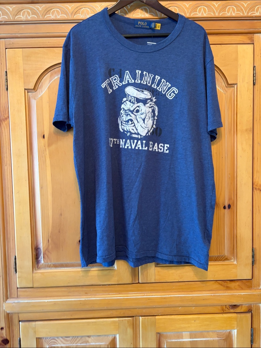 Polo by Ralph Lauren Navy Graphic 'Training 7th Naval Base' Tee